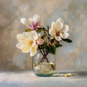 Печатна върху платно картина 32x32 cm Magnolias – Styler