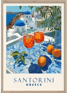 Печатна картина с включена рамка 50x70 cm Santorini – Styler