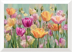 Печатна картина с включена рамка 75x56 cm Spring Tulip – Styler