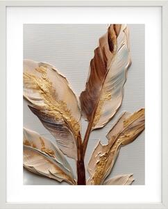 Печатна картина с включена рамка 40x50 cm Golden Strelitzia – Styler
