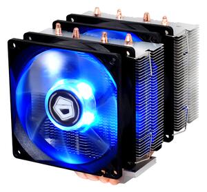 Вентилатор ID Cooling SE-904TWIN за Intel и AMD процесори син LED