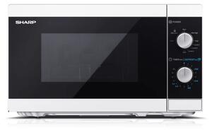 Микровълнова печка Sharp YC-MG01E-W, Manual control, Built-in microwave grill, Grill Power: 1000W, Cavity Material -steel, 20l, 800 W, White/Black door, Defrost, Cabinet Colour: White