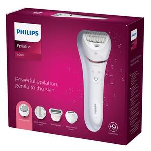 PHILIPS Epilator series 8000 wet&dry legs and body 9 attachments