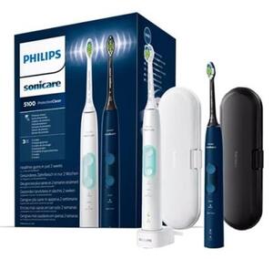 PHILIPS 2pcs Electric toothbrush Sonicare 2pcs travel cases blue white