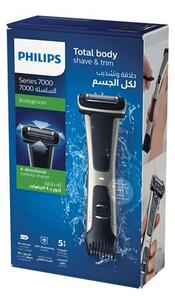 Philips Waterproof body trimmer Series 7000, Razor following 4D contour, Built-in trimmer (3 - 11 mm)