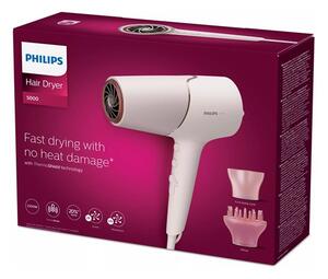 PHILIPS Hair dryer 2300W Series 5000 ThermoShield technology 6 heat and speed settings ionic care pink