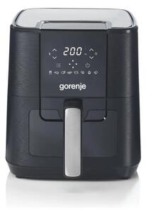 Фритюрник с горещ въздух Gorenje AF1350DWB, 5.4 л. вместимост, 8 програми, незалепващо покритие, 1350W