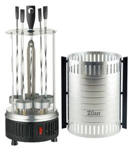 Вертикално барбекю Zilan ZLN5565, 900W, 5 шиша, керамичен нагревател, инокс/черен