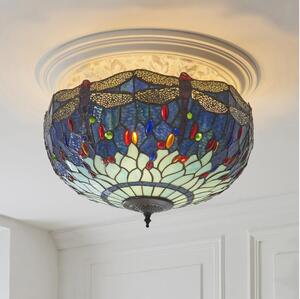Endon 111899 - Таванно осветително тяло Tiffany DRAGONFLY 3xE27/10W/230V диаметър 50 см