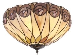 Endon 112188 - Таванно осветително тяло в стил Tiffany HUTCHINSON, 2xE27/60W/230V, Ø 40 см