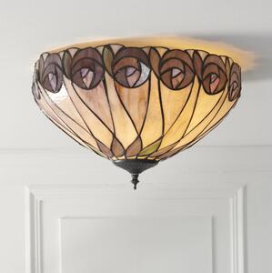 Endon 112188 - Таванно осветително тяло в стил Tiffany HUTCHINSON, 2xE27/60W/230V, Ø 40 см