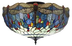 Endon 111899 - Таванно осветително тяло Tiffany DRAGONFLY 3xE27/10W/230V диаметър 50 см