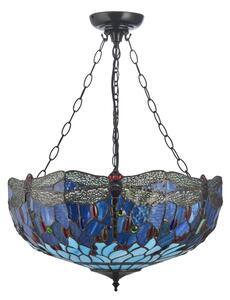 Endon 112250 - Полилей на верига Tiffany DRAGONFLY 3xE27/60W/230V, Ø 50 см