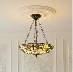 Endon 111869 - Полилей на верига Tiffany ASHTON 3xE27/10W/230V Ø 45 см
