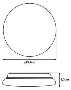 LED плафон с датчик за движение LENA LED/12W/230V Ø 25,7 см бял
