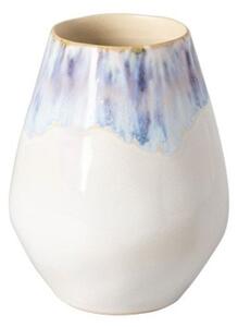 Бяла/синя глинена ръчно рисувана ваза (височина 15 cm) Brisa – Costa Nova