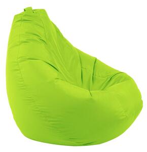 Пуф круша 320л., Nirvana Grande - Teteron Green neon, За открито, Перящ се калъф, Пълнеж от Полистиролни перли
