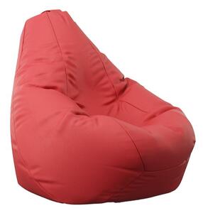 Калъф за пуф круша, 220л., Nirvana Hobbit - Intense Red, (Не съдържа пълнеж), PU кожа