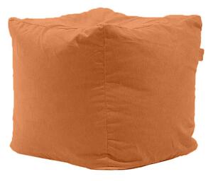 Пуф 80л., Табуретка Куб - Terracotta Orange, Перящ се калъф, Гама Premium, Пълнеж от Полистиролни перли