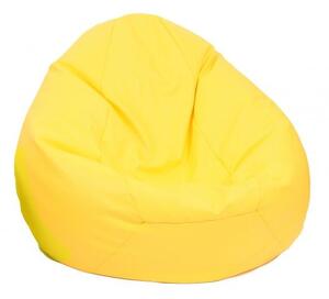 Пуф, круша, 520л., Nirvana Gigant - Yellow , Еко кожа, Пълнеж от Полистиролни перли