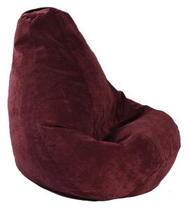 Пуф круша, 220л., Nirvana Hobbit - Velvet Marsala , Перящ се калъф, Пълнеж от полистиролни перли, Гама Premium