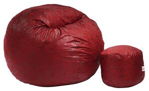 Комплект, Барбарон и табуретка за крака, 700л., King Size, Cranberry, Перящ се калъф, Трансформира се в легло, Пълнеж с микс от мемори пяна и дунапрен, Гама Premium