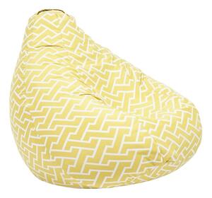 Пуф круша 320л., Nirvana Grande, Zippity Yellow, Перящ се калъф, Пълнеж от Полистиролни перли, Гама Premium