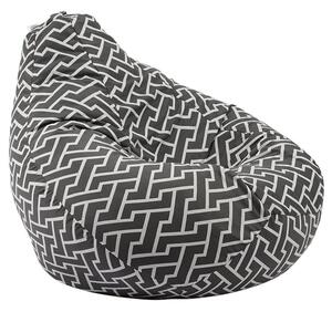 Пуф круша 320л., Nirvana Grande, Zippity Charcoal, Перящ се калъф, Пълнеж от Полистиролни перли, Гама Premium