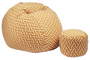 Комплект, Барбарон с табуретка за крака 700л., King Size, Zippity Orange, Перящ се калъф, Пълнеж с микс от мемори пяна и дунапрен, Гама Premium
