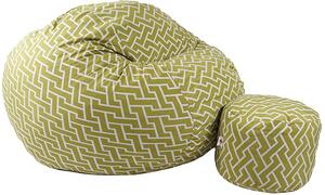 Комплект, Барбарон с табуретка за крака 700л., King Size, Zippity Green, Перящ се калъф, Пълнеж с микс от мемори пяна и дунапрен, Гама Premium