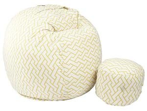 Комплект, Барбарон с табуретка за крака 700л., King Size, Zappity Yellow, Перящ се калъф, Пълнеж с микс от мемори пяна и дунапрен, Гама Premium