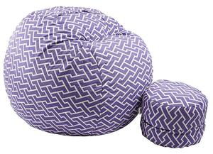 Комплект, Барбарон с табуретка за крака 700л., King Size, Zippity Purple, Перящ се калъф, Пълнеж с микс от мемори пяна и дунапрен, Гама Premium
