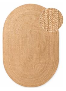 Двустранен ръчно изработен ютен килим в естествен цвят 160x230 cm Braided – Hanse Home