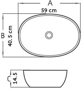 Mexen Viki мивка за плот 59 x 40 см, бяла - 21056000