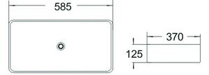 Mexen Catia мивка за плот 58 x 37 см, бяла - 21315800