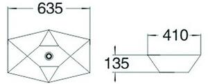 Mexen Elena мивка за плот 63 x 41 см, бяла - 21476300