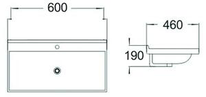 Mexen Mila мивка, вградена в плот 60 x 46 см, бяла - 25296000