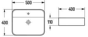 Mexen София мивка за плот 50 x 40 см, бяла - 22155000