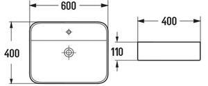 Mexen София мивка за плот 60 x 40 см, бяла - 22156000