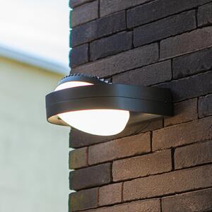 LUTEC LED осветително тяло за външна стена FELE, тъмно сиво, 20 см, метал, IP54, Сив, Алуминий, Модерен