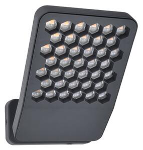 LUTEC LED осветително тяло за външна стена ATLANTIS, тъмно сиво, 22 см, метал, IP54, Сив, Алуминий, Модерен