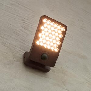 LUTEC LED лампа за външна стена със сензор ATLANTIS, тъмно сива, 22 см, IP54, Сив, Алуминий, Модерен