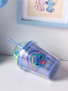 Sinsay - Чаша с капак и сламка Stitch - многоцветен