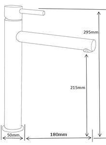 Mexen Elba bateria umywalkowa wysока, розово злато - 74110-60