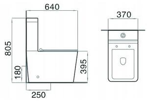 Mexen Cube компактен wc с капак с плавно затваряне, бял - 31014000