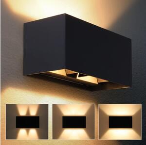 Brilagi - LED външно стенно осветително тяло DOUBLE CUBE LED/12W/230V, черно, IP65