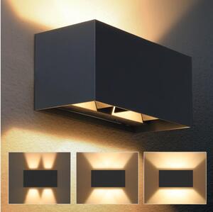 Brilagi - LED външно стенно осветително тяло DOUBLE CUBE LED/12W/230V антрацит IP65