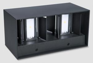 Brilagi - LED външно стенно осветително тяло DOUBLE CUBE LED/12W/230V, черно, IP65