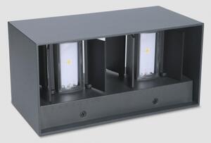 Brilagi - LED външно стенно осветително тяло DOUBLE CUBE LED/12W/230V антрацит IP65