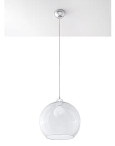 Sollux SL.0248 - Полилей BALL на кабел 1xE27/15W/230V Ø 30 см, прозрачен/лъскав хром